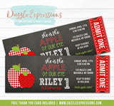 Apple of Our Eye Ticket Invitation - FREE thank you card