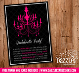 Bachelorette Party Invitation 1 - Thank You Card Included