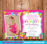 Butterfly Birthday Invitation - Thank You Card Included