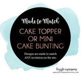 Cake Topper or Mini Cake Bunting