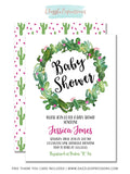 Cactus Baby Shower Invitation 3 - FREE thank you card