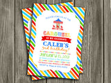 Carousel Birthday Invitation 2 - Thank You Card Included