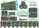 Dirt Bike Chalkboard Baby Shower Package - Printable