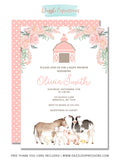 Farm Watercolor Baby Shower Invitation 1 - FREE thank you card