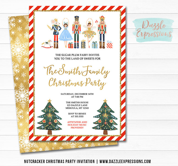 Nutcracker Christmas Party Invitation – Dazzle Expressions