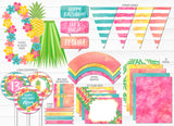 Pineapple Luau Complete Party Package - Printable