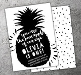 Pineapple of My Eye Invitation - FREE thank you card included