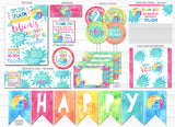 Pool Girl Watercolor Complete Party Package - Printable