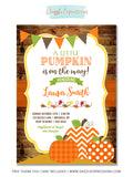Pumpkin Baby Shower Invitation 1 - FREE thank you card included