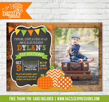 Pumpkin Patch Chalkboard Invitation 2 - FREE thank you card