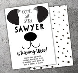 Puppy Invitation 2 - FREE thank you card