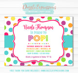 Ready to Pop Baby Shower Invitation 1 - FREE Thank You Card Included