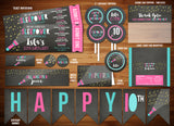 Sleepover Chalkboard Complete Party Package