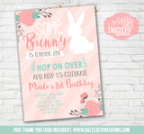Some Bunny Rabbit Birthday Invitation 1 - FREE thank you card