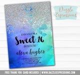 Ombre Watercolor Invitation 2 - FREE thank you card