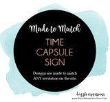 Time Capsule Sign and Note Cards