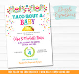 Taco Bout a Baby Shower Invitation - FREE thank you card