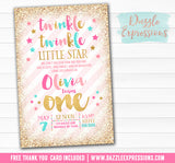 Twinkle Little Star Invitation 10 - FREE thank you card included