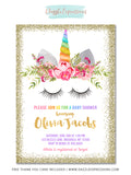 Unicorn Baby Shower Invitation 2 - FREE thank you card