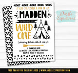 Wild One Invitation 10 - FREE thank you card