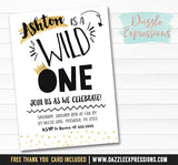 Wild One Invitation 1 - FREE thank you card