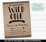 Wild One Invitation 7 - FREE thank you card