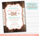 Wild One Invitation 8 - FREE thank you card