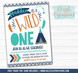 Wild One Invitation 14 - FREE thank you card