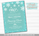 Winter Princess Story Invitation 3 - FREE thank you card