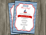 Sailboat Baby Shower Invitation - FREE Thank you card included
